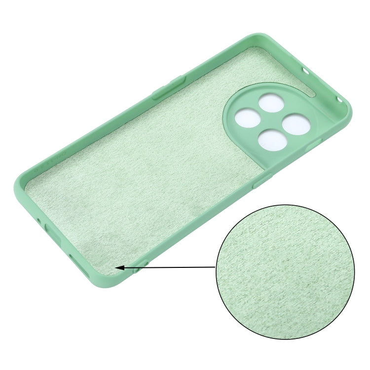 For OnePlus 11 Pure Color Liquid Silicone Shockproof Full Coverage Phone Case(Green) by buy2fix