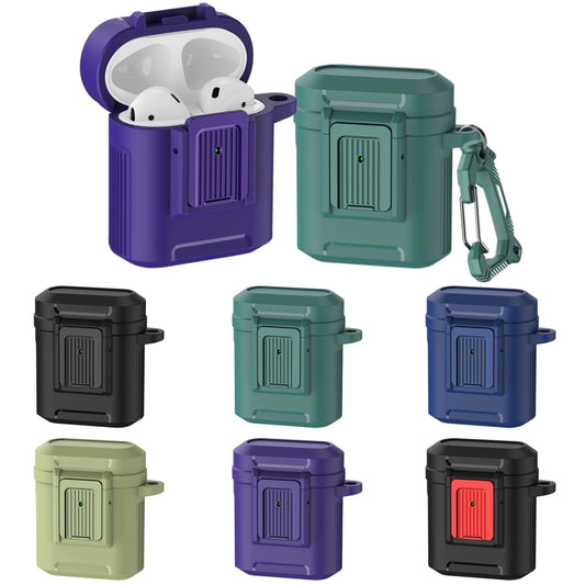 For AirPods 1 / 2 Earphone TPU + PC Protective Case(Green) by buy2fix