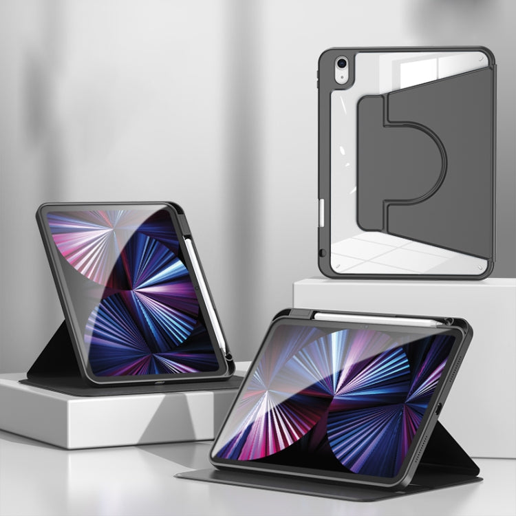 2 in 1 Acrylic Split Rotating Leather Tablet Case For iPad 2025 / 2022(Black) - iPad 2025 / 2022 Cases by buy2fix | Online Shopping UK | buy2fix