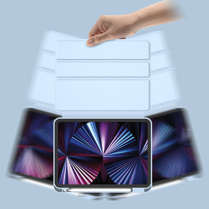 2 in 1 Acrylic Split Rotating Leather Tablet Case For iPad 10.2 2021 / 2020 / 2019(Ice Blue) - iPad 10.2 Cases by buy2fix | Online Shopping UK | buy2fix