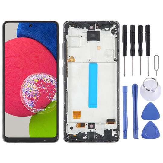 For Samsung Galaxy A52s 5G SM-A528 OLED LCD Screen Digitizer Full Assembly with Frame