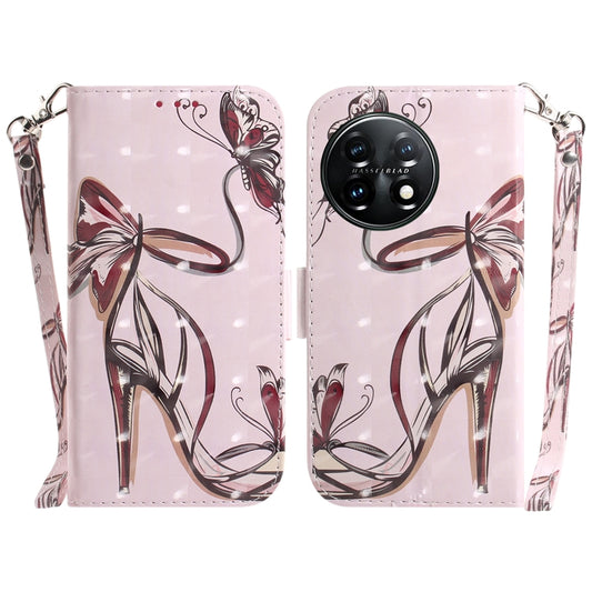 For OnePlus 11 3D Colored Horizontal Flip Leather Phone Case(Butterfly High-heeled) by buy2fix