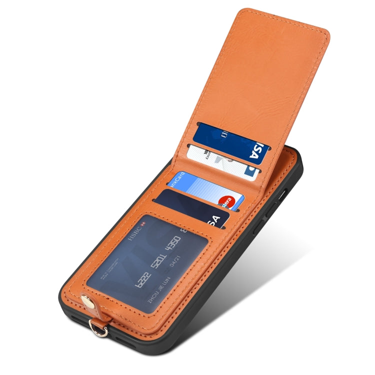 For iPhone 14 ESEBLE Star Series Lanyard Holder Card Slot Phone Case(Brown) - iPhone 14 Cases by ESEBLE | Online Shopping UK | buy2fix