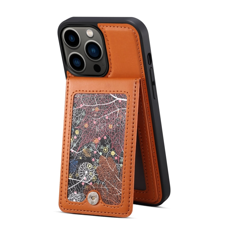 For iPhone 13 ESEBLE Star Series Lanyard Holder Card Slot Phone Case(Brown) - iPhone 13 Cases by ESEBLE | Online Shopping UK | buy2fix