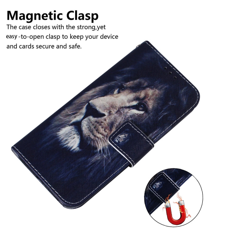 For OnePlus 11 Coloured Drawing Flip Leather Phone Case(Lion) by buy2fix