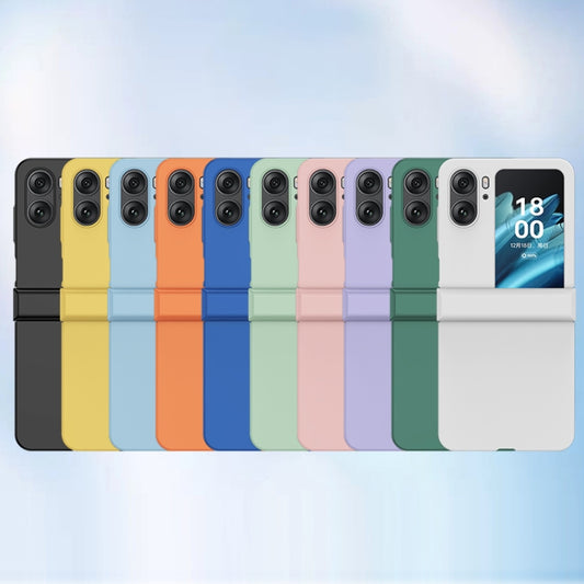 For OPPO Find N2 Flip Three-stage Skin Feel PC Phone Case with Hinge(White) by buy2fix