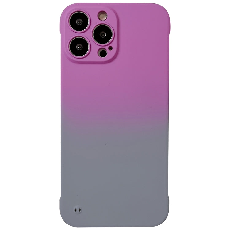 For iPhone 12 Pro Max Frameless Skin Feel Gradient Phone Case(Dark Purple + Grey) - iPhone 12 Pro Max Cases by buy2fix | Online Shopping UK | buy2fix