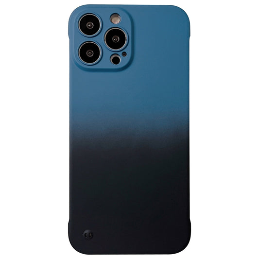 For iPhone 11 Frameless Skin Feel Gradient Phone Case(Blue + Black) - iPhone 11 Cases by buy2fix | Online Shopping UK | buy2fix