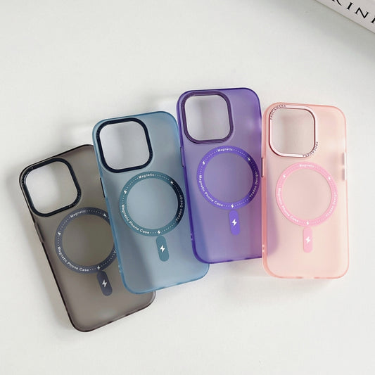 For iPhone 14 Colorful Series TPU+PC Magsafe Magnetic Phone Case(Blue) by buy2fix