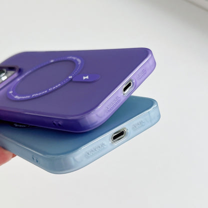 For iPhone 14 Plus Colorful Series TPU+PC Magsafe Magnetic Phone Case(Purple) - iPhone 14 Plus Cases by buy2fix | Online Shopping UK | buy2fix