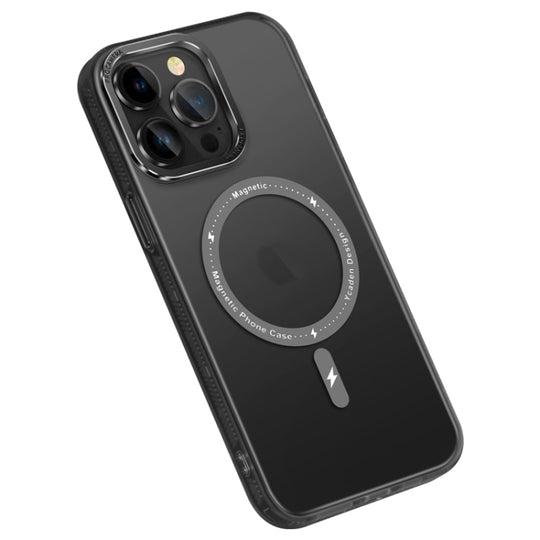 For iPhone 14 Pro Max Colorful Series TPU+PC Magsafe Magnetic Phone Case(Black)