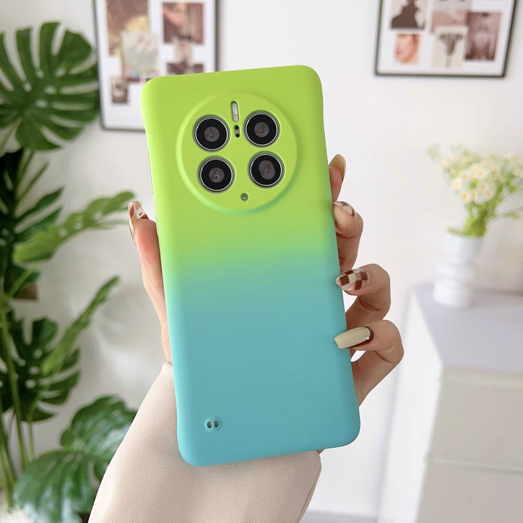 For Huawei P40 Pro Frameless Skin Feel Gradient Phone Case(Green Blue) - Huawei Cases by buy2fix | Online Shopping UK | buy2fix