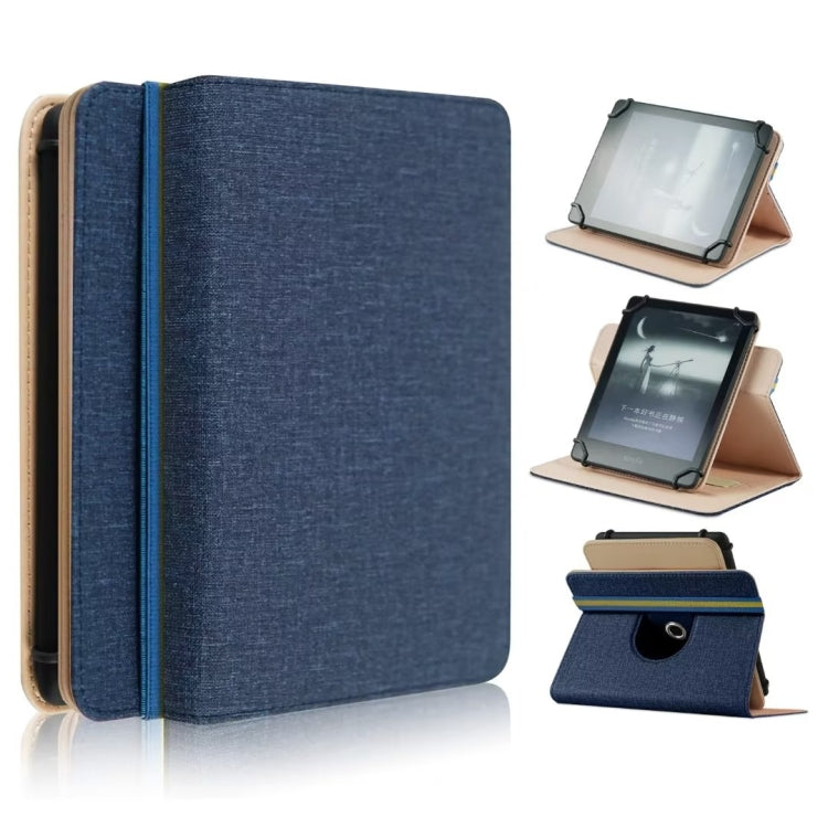 For 6 inch Rotating Universal Leather Tablet Case(Blue) - 7 inch by buy2fix | Online Shopping UK | buy2fix