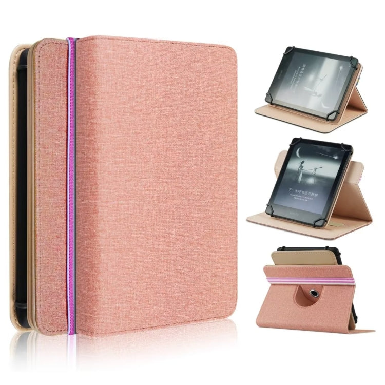 For 6 inch Rotating Universal Leather Tablet Case(Rose Gold) - 7 inch by buy2fix | Online Shopping UK | buy2fix