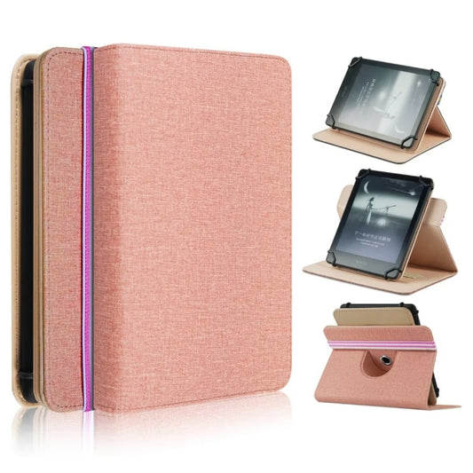 For 6 inch Rotating Universal Leather Tablet Case(Rose Gold) - 7 inch by buy2fix | Online Shopping UK | buy2fix
