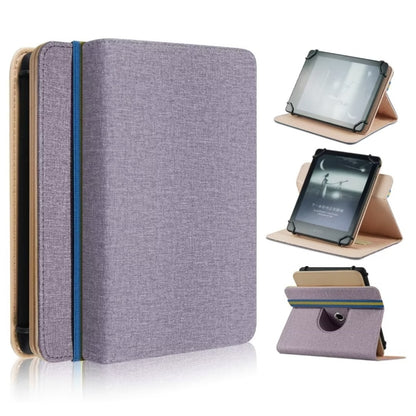 For 6 inch Rotating Universal Leather Tablet Case(Purple) - 7 inch by buy2fix | Online Shopping UK | buy2fix