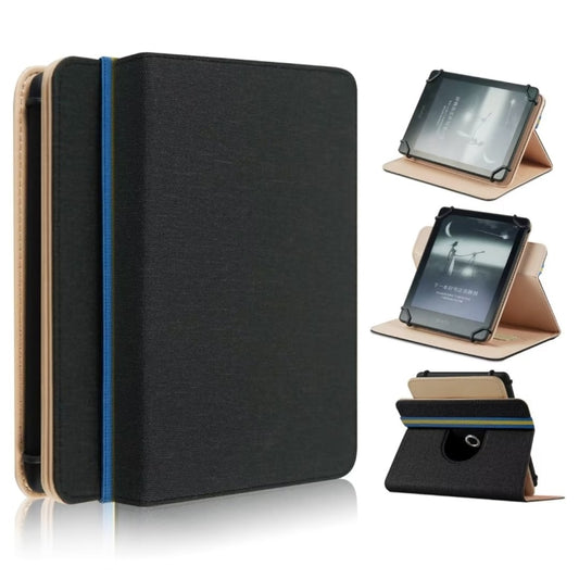 For 6 inch Rotating Universal Leather Tablet Case(Black) - 7 inch by buy2fix | Online Shopping UK | buy2fix