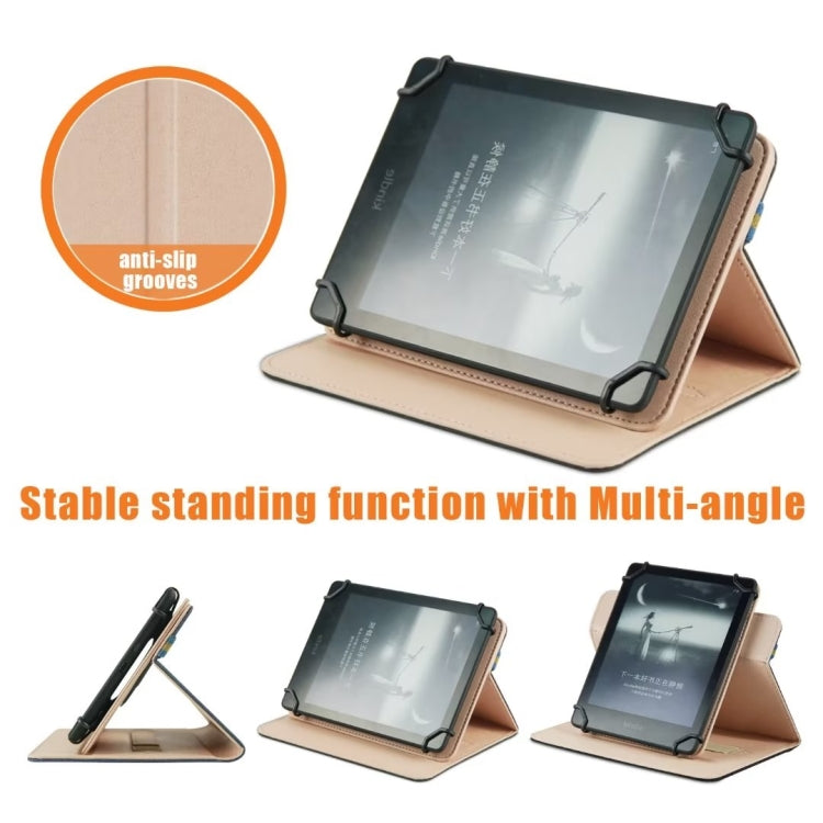 For 6 inch Rotating Universal Leather Tablet Case(Black) - 7 inch by buy2fix | Online Shopping UK | buy2fix