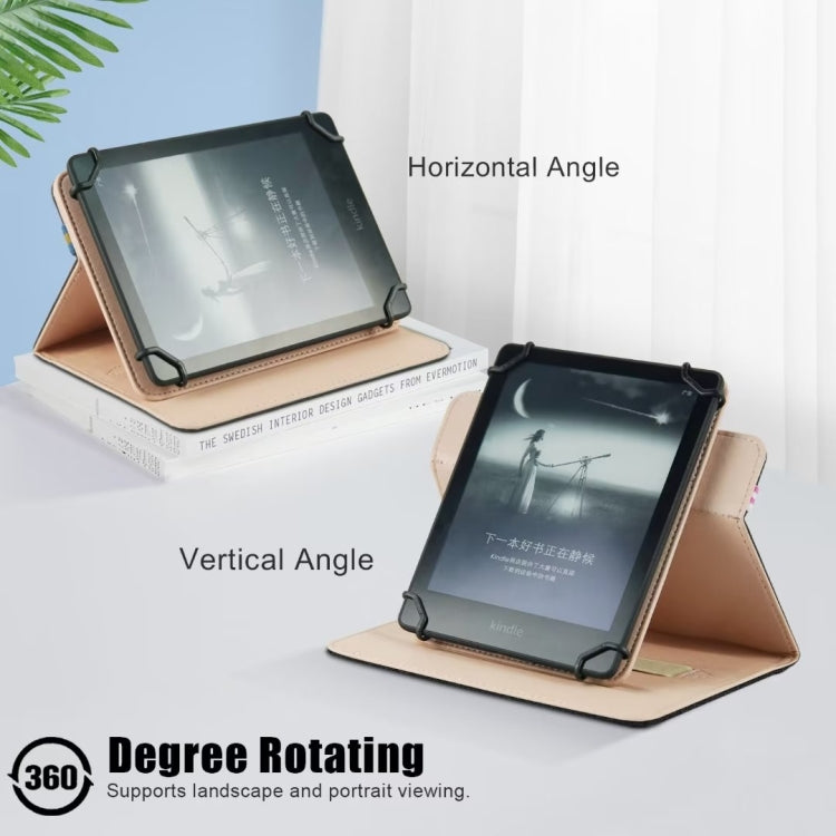 For 6 inch Rotating Universal Leather Tablet Case(Blue) - 7 inch by buy2fix | Online Shopping UK | buy2fix