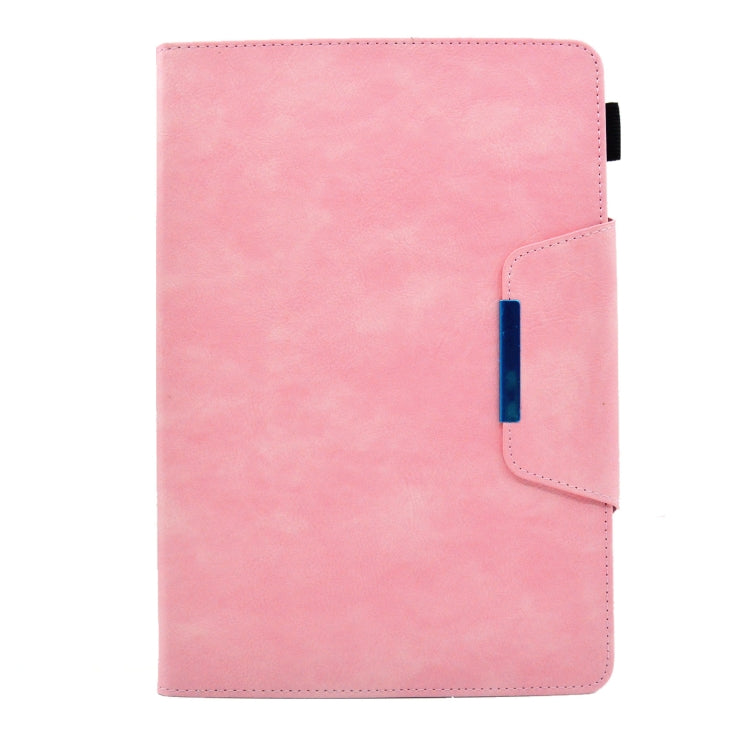 For 7 inch Suede Cross Texture Magnetic Clasp Leather Tablet Case(Pink) - 7 inch by buy2fix | Online Shopping UK | buy2fix