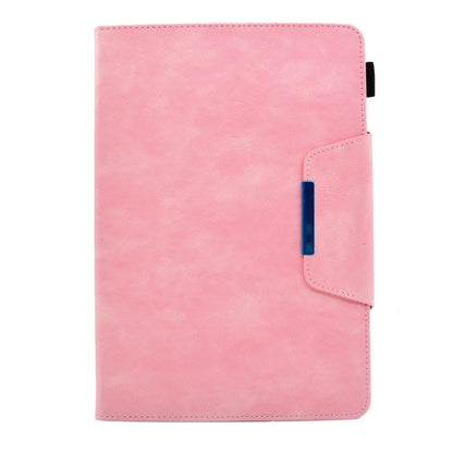For 7 inch Suede Cross Texture Magnetic Clasp Leather Tablet Case(Pink) - 7 inch by buy2fix | Online Shopping UK | buy2fix