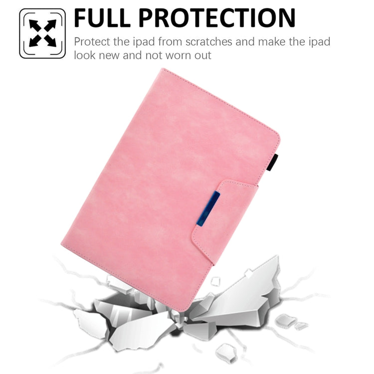 For 7 inch Suede Cross Texture Magnetic Clasp Leather Tablet Case(Pink) - 7 inch by buy2fix | Online Shopping UK | buy2fix