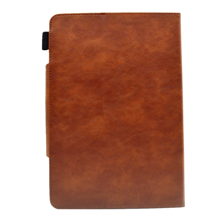 For 7 inch Suede Cross Texture Magnetic Clasp Leather Tablet Case(Brown) - 7 inch by buy2fix | Online Shopping UK | buy2fix