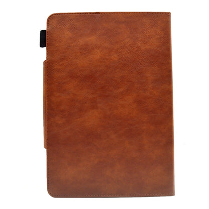For 7 inch Suede Cross Texture Magnetic Clasp Leather Tablet Case(Brown) - 7 inch by buy2fix | Online Shopping UK | buy2fix