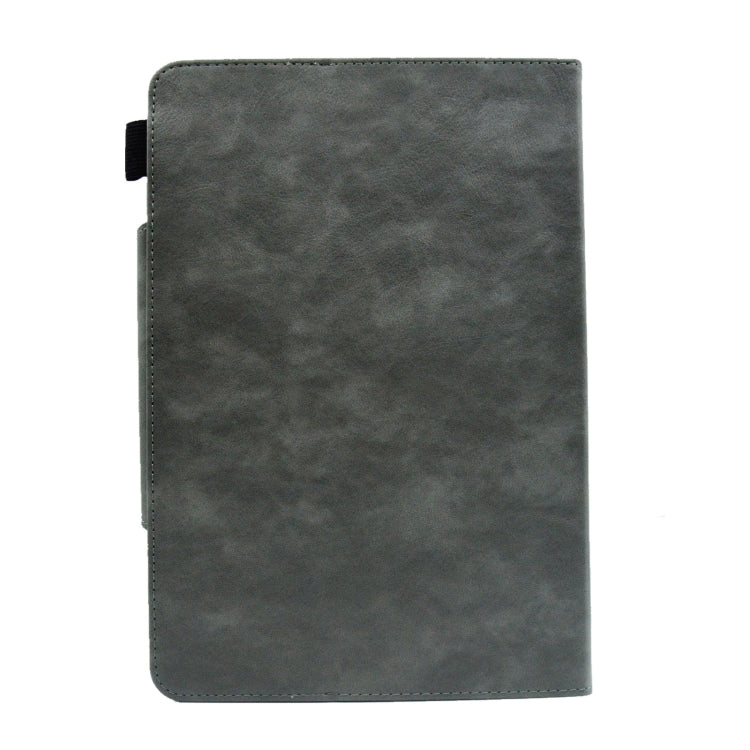 For 8 inch Suede Cross Texture Magnetic Clasp Leather Tablet Case(Grey) - 8 inch by buy2fix | Online Shopping UK | buy2fix