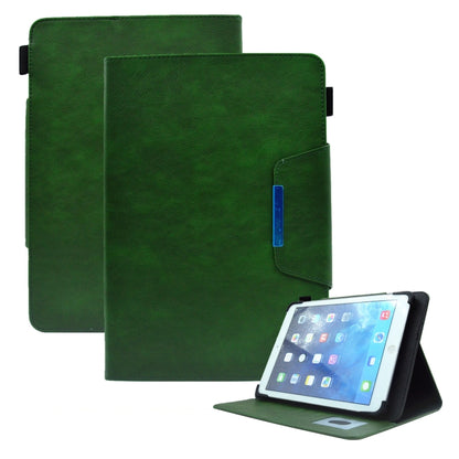 For 8 inch Suede Cross Texture Magnetic Clasp Leather Tablet Case(Green) - 8 inch by buy2fix | Online Shopping UK | buy2fix