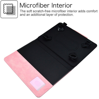 For 8 inch Suede Cross Texture Magnetic Clasp Leather Tablet Case(Pink) - 8 inch by buy2fix | Online Shopping UK | buy2fix