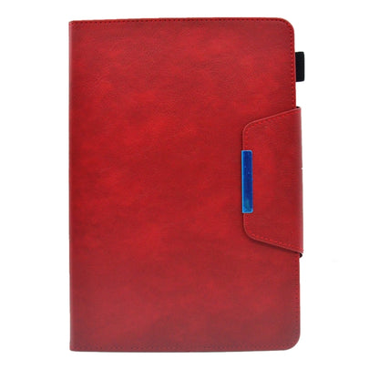 For 8 inch Suede Cross Texture Magnetic Clasp Leather Tablet Case(Red) - 8 inch by buy2fix | Online Shopping UK | buy2fix