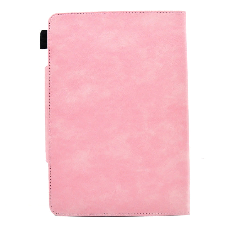 For 10 inch Suede Cross Texture Magnetic Clasp Leather Tablet Case(Pink) - 10 - 11 inch by buy2fix | Online Shopping UK | buy2fix