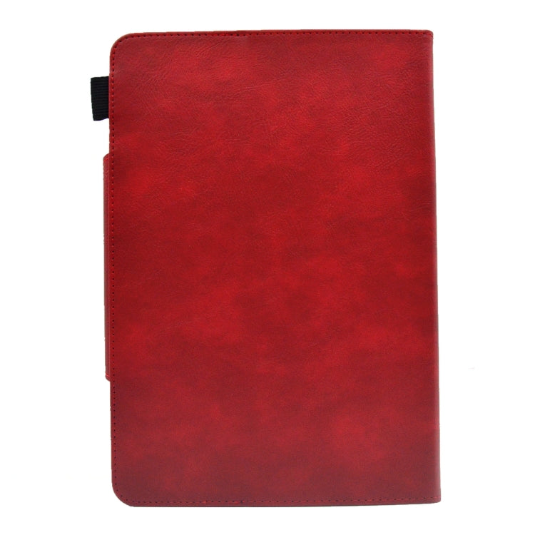 For 10 inch Suede Cross Texture Magnetic Clasp Leather Tablet Case(Red) - 10 - 11 inch by buy2fix | Online Shopping UK | buy2fix