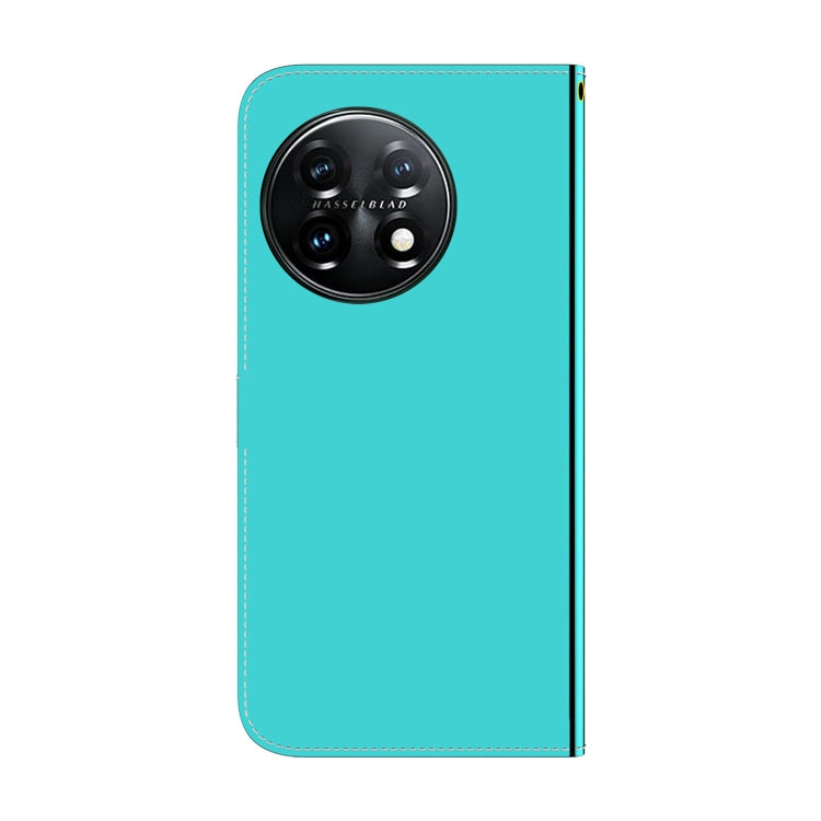 For OnePlus 11 Imitated Mirror Surface Horizontal Flip Leather Phone Case(Mint Green) by buy2fix