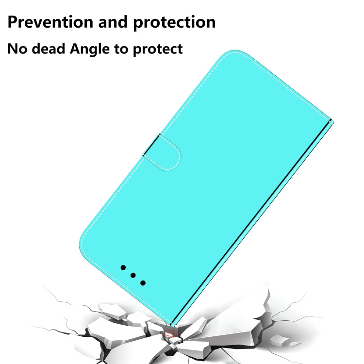For OnePlus 11 Imitated Mirror Surface Horizontal Flip Leather Phone Case(Mint Green) by buy2fix
