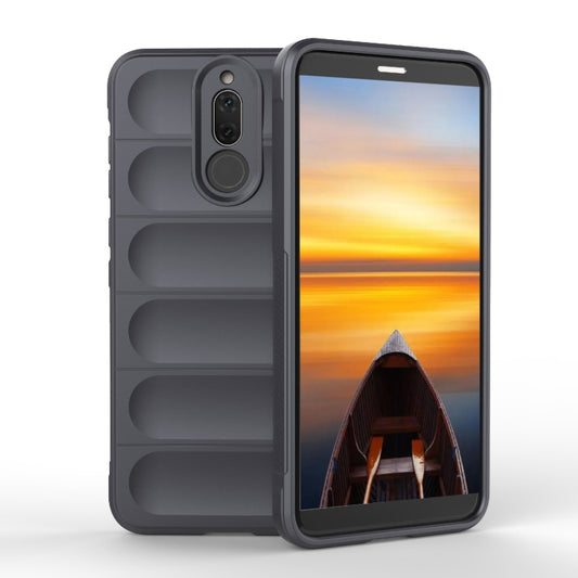 For Huawei Mate 10 Lite Magic Shield TPU + Flannel Phone Case(Dark Grey) - Huawei Cases by buy2fix | Online Shopping UK | buy2fix