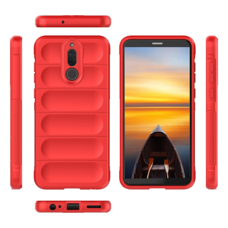 For Huawei Mate 10 Lite Magic Shield TPU + Flannel Phone Case(Red) - Huawei Cases by buy2fix | Online Shopping UK | buy2fix