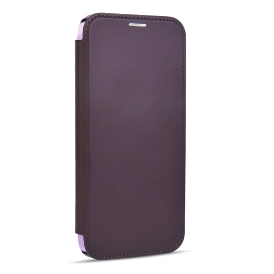 For iPhone 13 MagSafe Magnetic RFID Anti-theft Leather Phone Case(Dark Purple) by buy2fix
