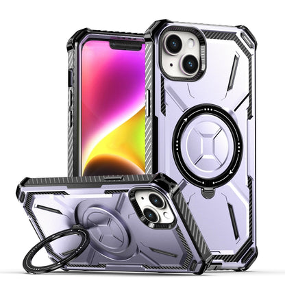For iPhone 14 Plus Armor Series Holder Phone Case(Light Purple) by buy2fix