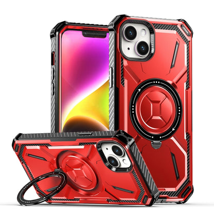 For iPhone 14 Plus Armor Series Holder Phone Case(Red) by buy2fix