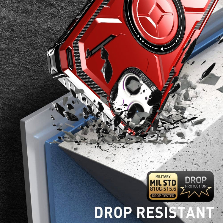 For iPhone 14 Plus Armor Series Holder Phone Case(Light Purple) by buy2fix