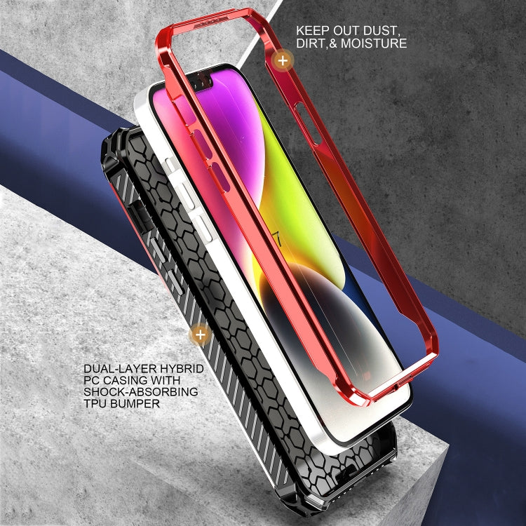For iPhone 14 Plus Armor Series Holder Phone Case(Light Purple) by buy2fix