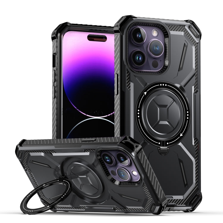 For iPhone 14 Pro Max Armor Series Holder Phone Case(Black) by buy2fix