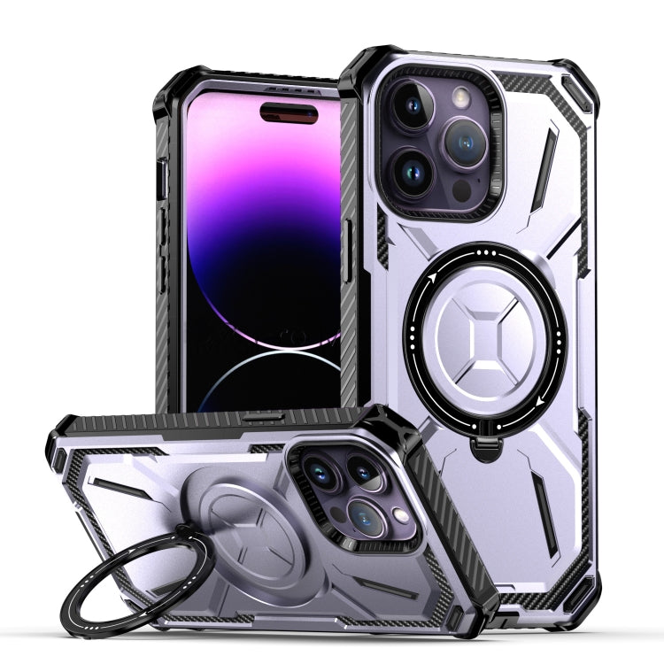 For iPhone 13 Pro Armor Series Holder Phone Case(Light Purple) by buy2fix