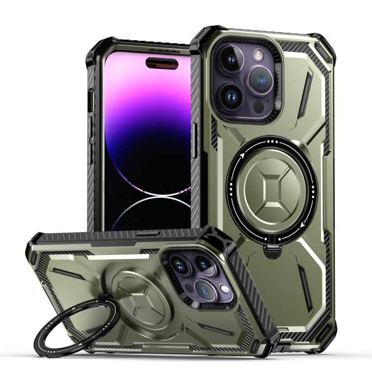 For iPhone 13 Pro Armor Series Holder Phone Case(Army Green) by buy2fix
