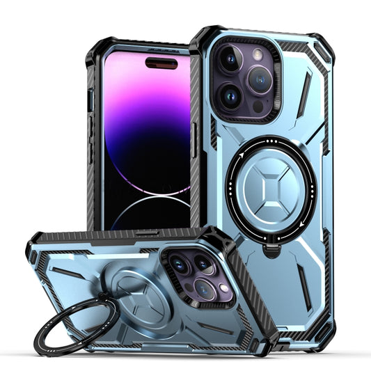 For iPhone 11 Pro Max Armor Series Holder Phone Case(Blue) by buy2fix
