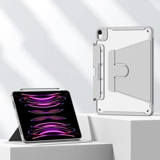 Detachable Rotating Leather Tablet Case For iPad Pro 12.9 2022 / 2020 / 2021 / 2018(Grey) - iPad Pro 12.9 (2022/2021) Cases by buy2fix | Online Shopping UK | buy2fix