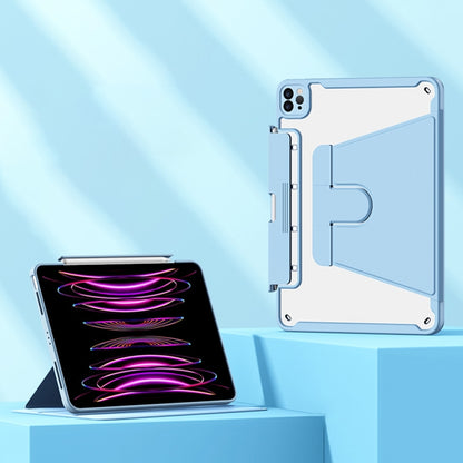 Detachable Rotating Leather Tablet Case For iPad Pro 12.9 2022 / 2020 / 2021 / 2018(Blue) - iPad Pro 12.9 (2022/2021) Cases by buy2fix | Online Shopping UK | buy2fix