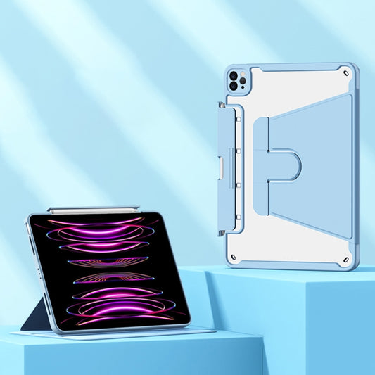 Detachable Rotating Leather Tablet Case For iPad Pro 12.9 2022 / 2020 / 2021 / 2018(Blue) - iPad Pro 12.9 (2022/2021) Cases by buy2fix | Online Shopping UK | buy2fix